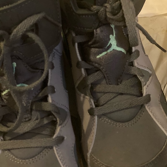 Jordan’s Teal & Gray Classic kids size 3 - Picture 4 of 4